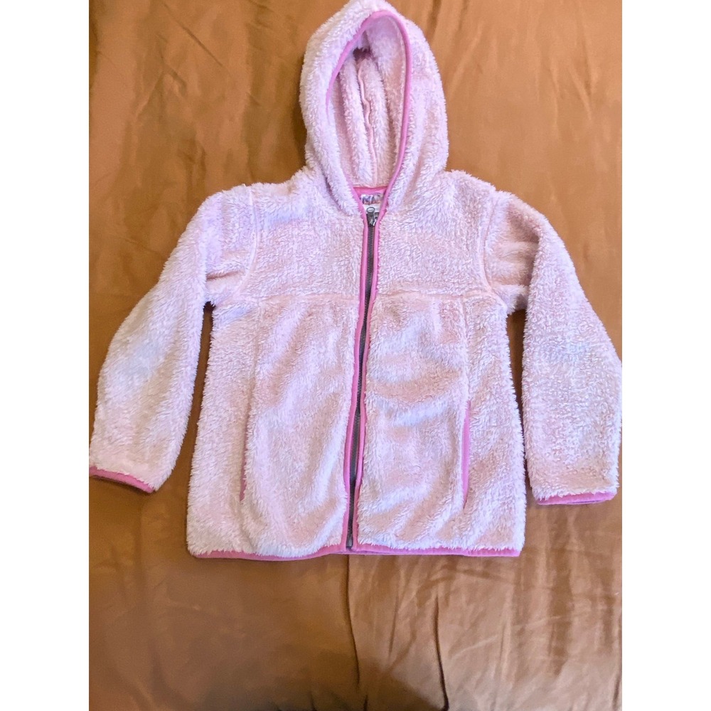 Hanna Andersson Jacket Girls Pink 6-7 Hoodie Fleece sku4